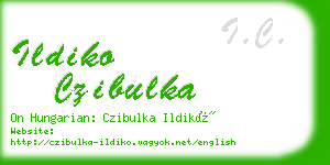ildiko czibulka business card